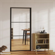 Interior door 102.5x201.5 cm ESG glass and black aluminium