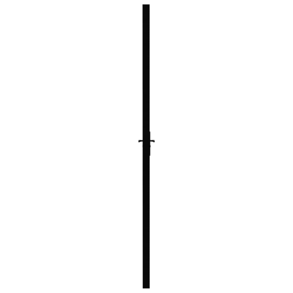 Binnendeur 83X20,5 Cm Esg-Glas En Aluminium Zwart En Transparant 83 x 201.5 cm 3x2 raster