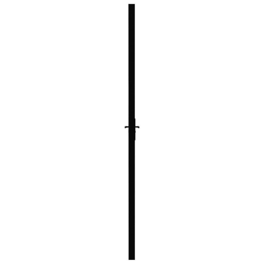Binnendeur 93X20,5 Cm Esg-Glas En Aluminium Zwart En Transparant 93 x 201.5 cm 3x2 raster