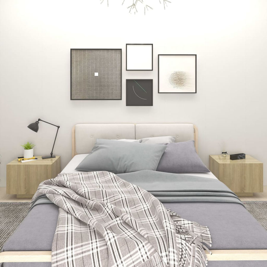 Nachtkastje 00X35X40 Cm Spaanplaat Kleurig Sonoma eiken