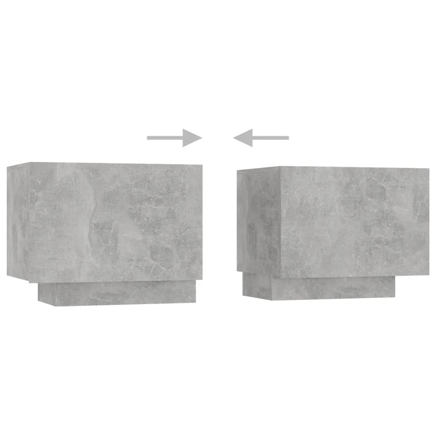 Nachtkastje 00X35X40 Cm Spaanplaat Betongrijs