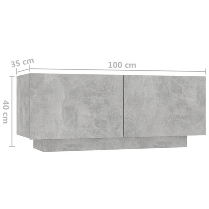 Nachtkastje 00X35X40 Cm Spaanplaat Betongrijs