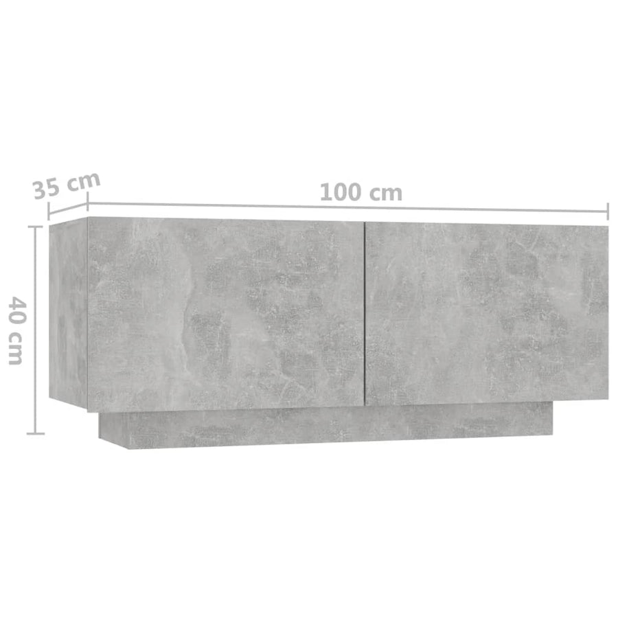 Nachtkastje 00X35X40 Cm Spaanplaat Betongrijs