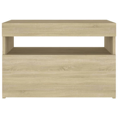 Nachtkastje Led-Verlichting 60X35X40 Cm Bewerkt Hout Sonoma Eik 1 Sonoma eiken