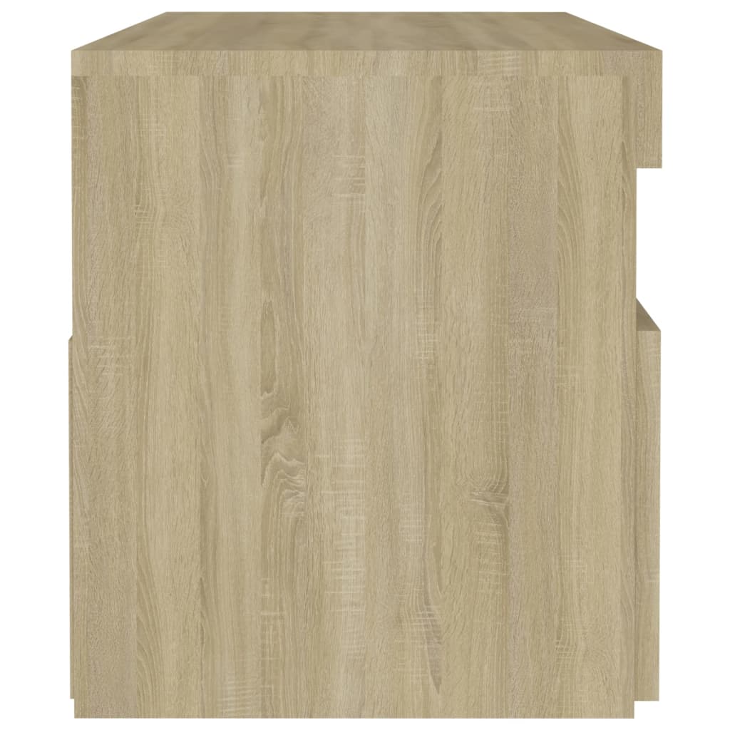 Nachtkastje Led-Verlichting 60X35X40 Cm Bewerkt Hout Sonoma Eik 1 Sonoma eiken