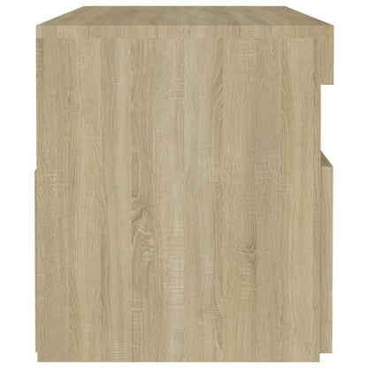 Nachtkastje Led-Verlichting 60X35X40 Cm Bewerkt Hout Sonoma Eik 1 Sonoma eiken