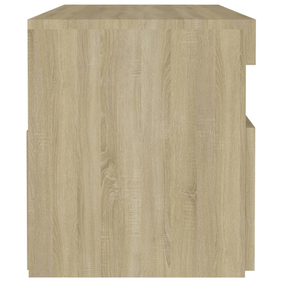 Nachtkastje Led-Verlichting 60X35X40 Cm Bewerkt Hout Sonoma Eik 1 Sonoma eiken