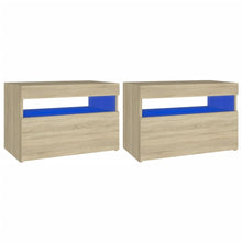 Nachtkastjes Led-Verlichting 60X35X40 Cm Kleur 2 Sonoma eiken