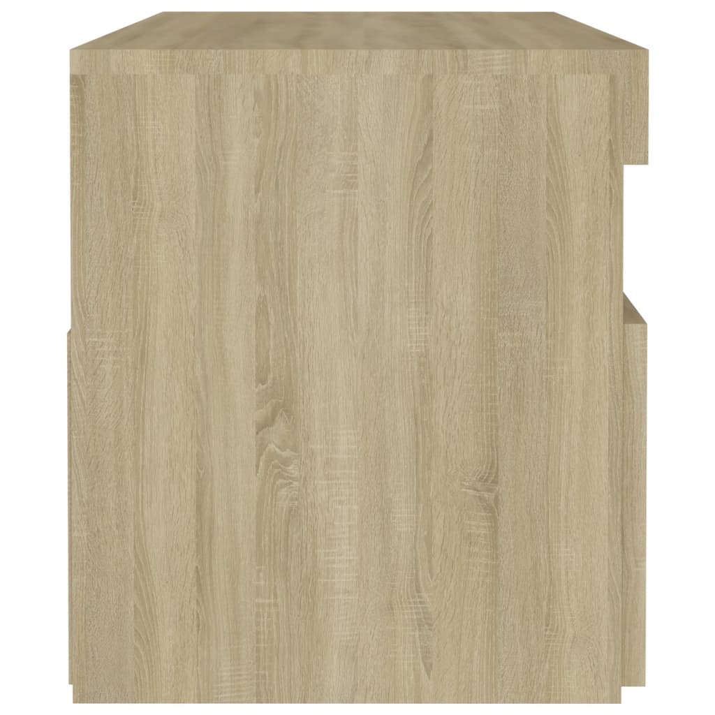 Nachtkastjes Led-Verlichting 60X35X40 Cm Kleur 2 Sonoma eiken