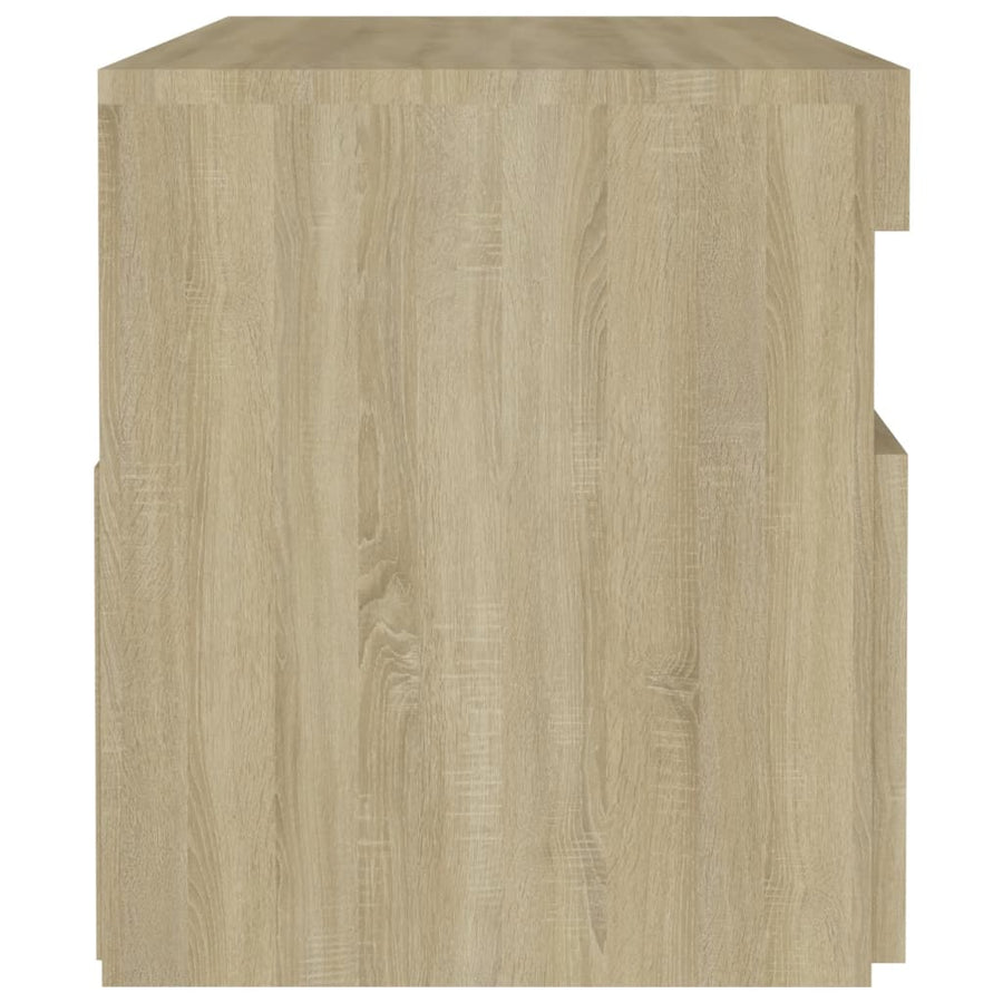 Nachtkastjes Led-Verlichting 60X35X40 Cm Kleur 2 Sonoma eiken