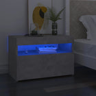 Nachtkastje 60x35x40 cm betongrijs LED