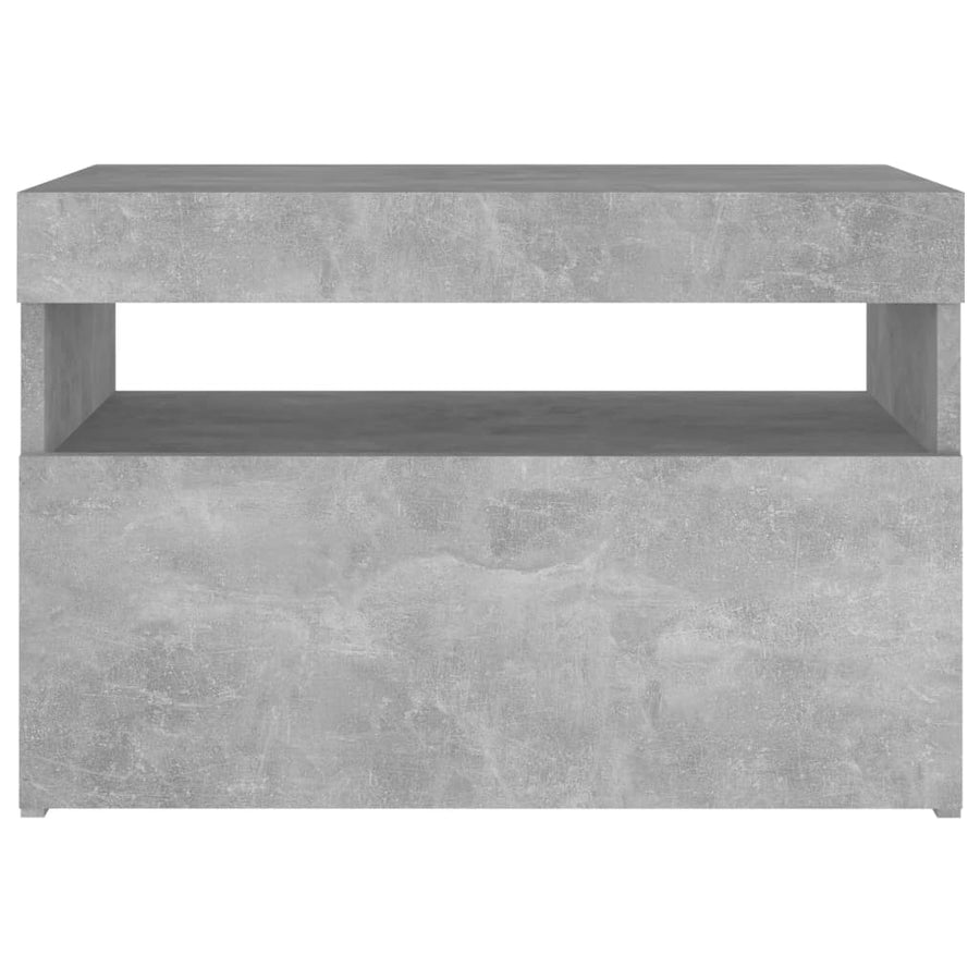 Nachtkastjes Met Led-Verlichting 60X35X40 Cm 2 Betongrijs