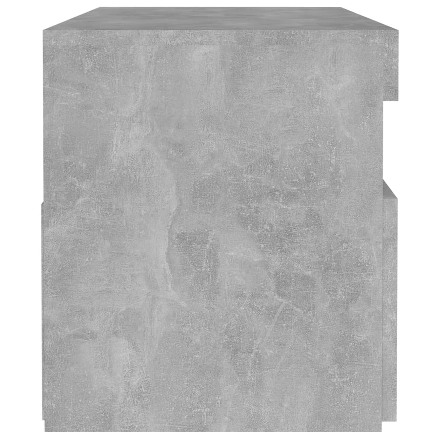 Nachtkastjes Met Led-Verlichting 60X35X40 Cm 2 Betongrijs