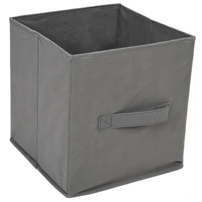 Opbergkast Met 3 Stoffen Lades 34X34X101 Cm Staal Grijs