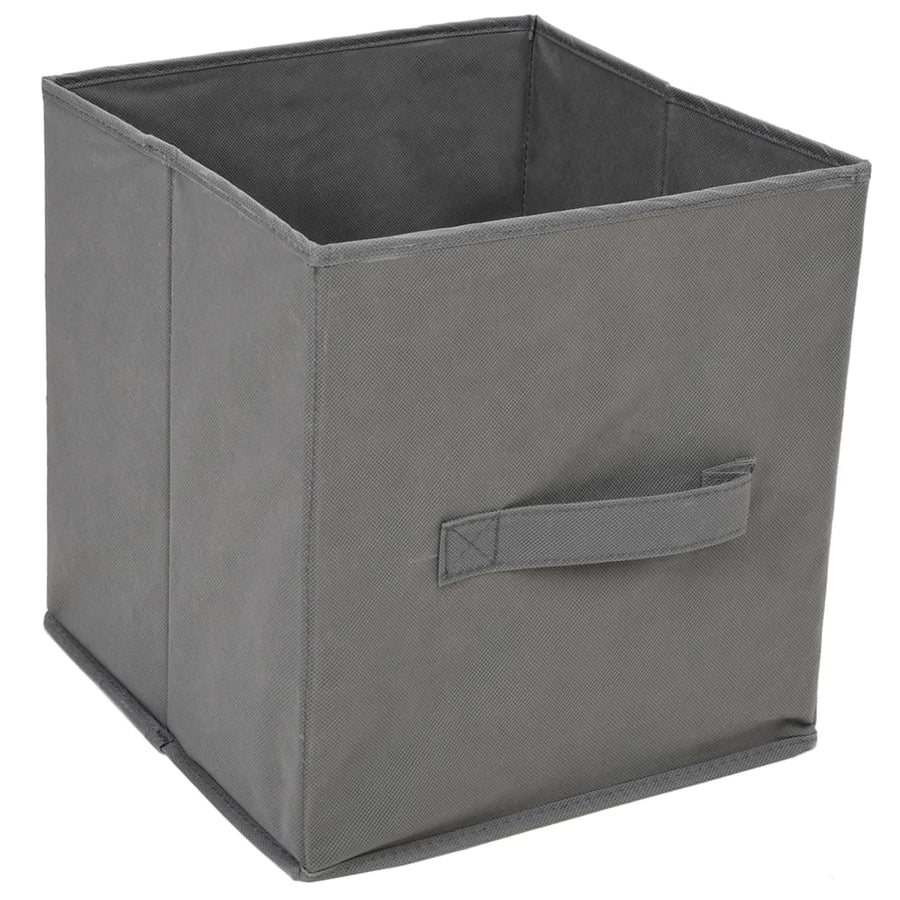 Opbergkast Met 3 Stoffen Lades 34X34X101 Cm Staal Grijs