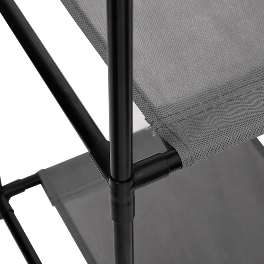 Opbergkast Met 3 Stoffen Lades 34X34X101 Cm Staal Grijs