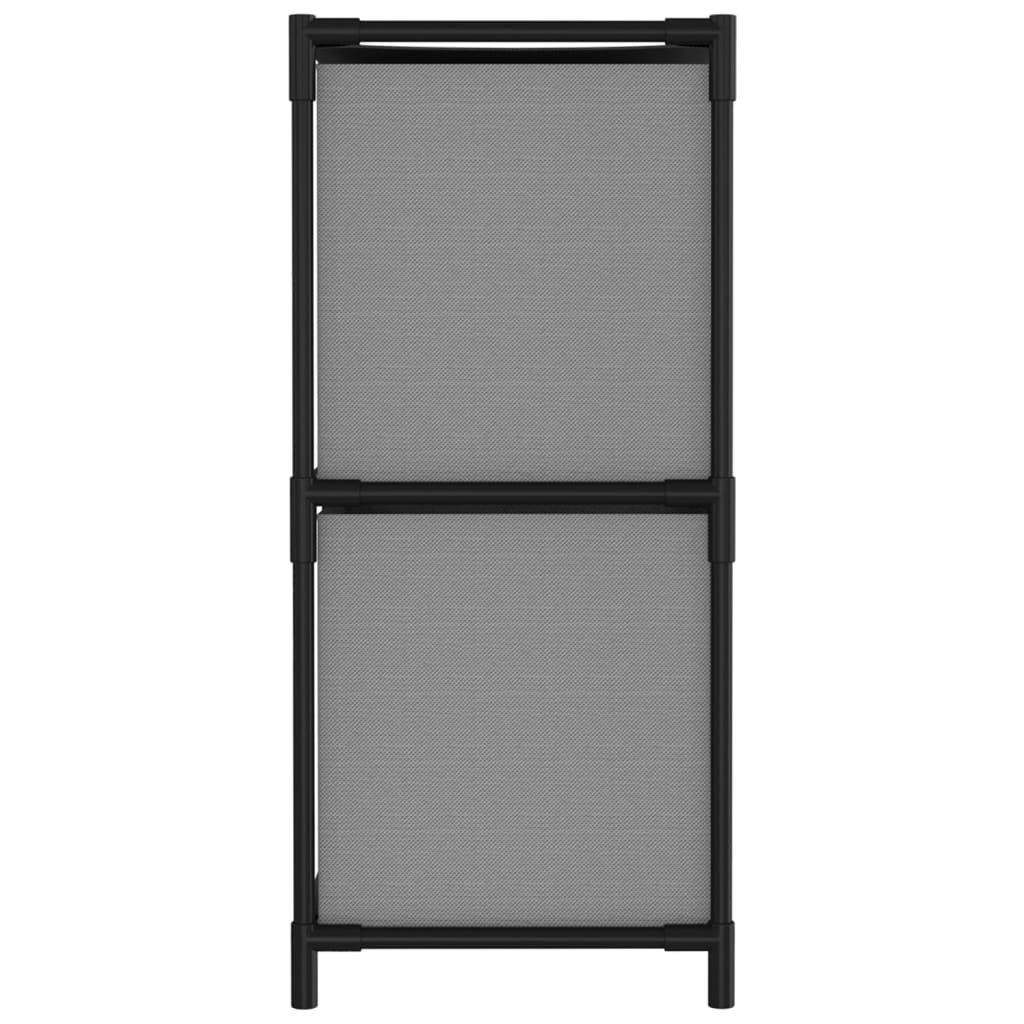 Opbergkast Met 4 Stoffen Manden 63X30X71 Cm Staal Grijs