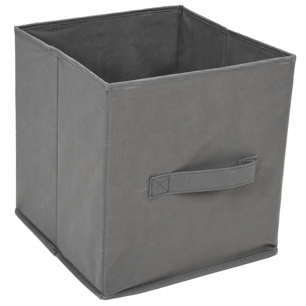 Opbergkast Met 4 Stoffen Manden 63X30X71 Cm Staal Grijs