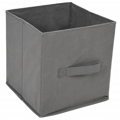 Opbergkast Met 4 Stoffen Manden 63X30X71 Cm Staal Grijs