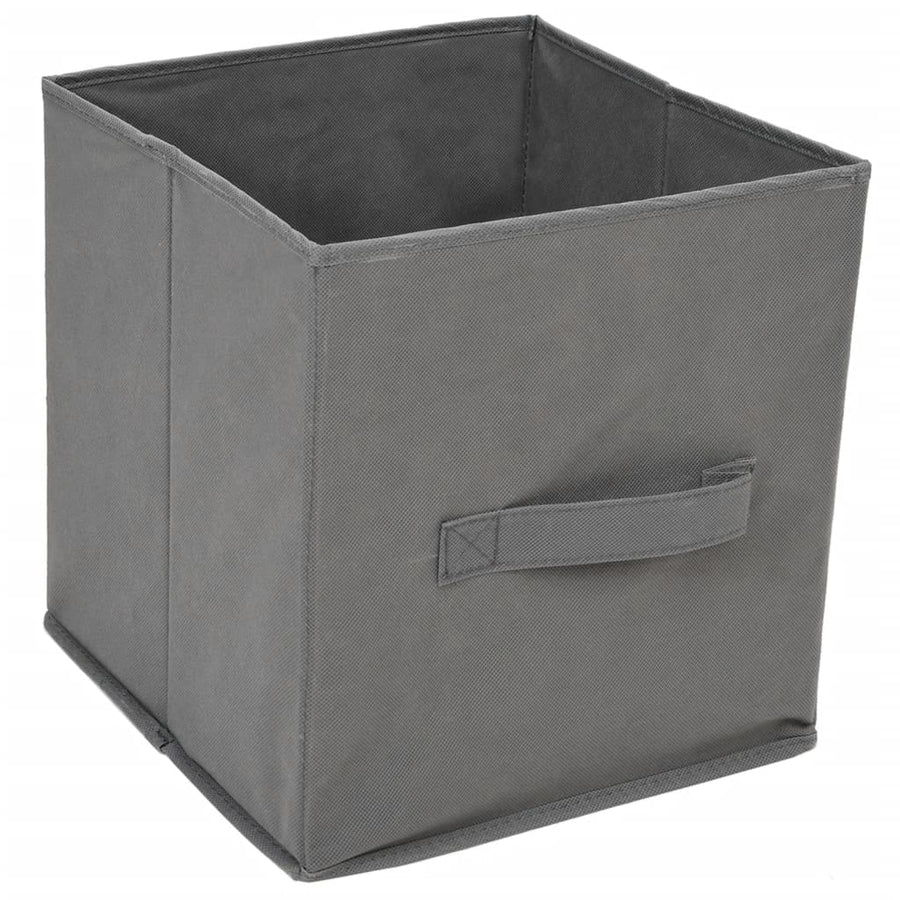 Opbergkast Met 4 Stoffen Manden 63X30X71 Cm Staal Grijs
