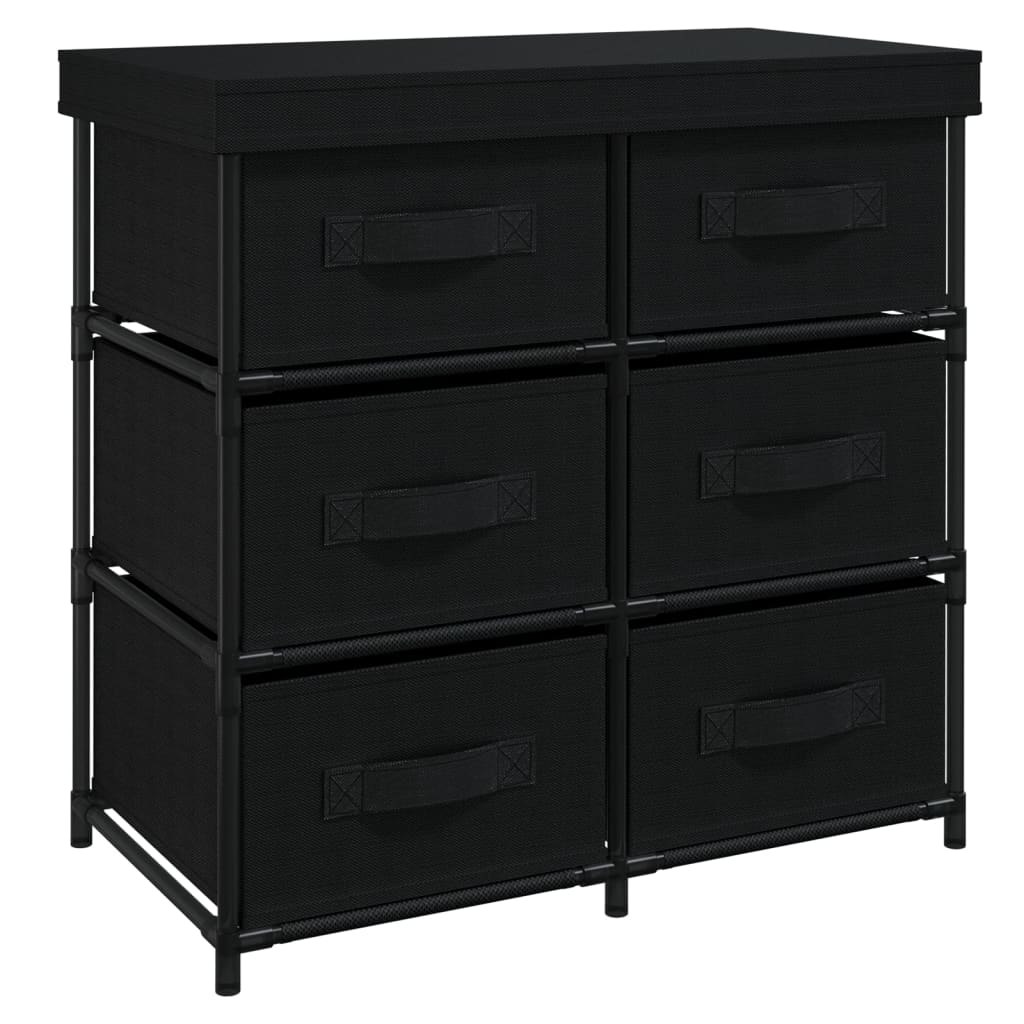 Opbergkast Met 6 Lades 55X29X55 Cm Staal Zwart