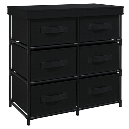 Opbergkast Met 6 Lades 55X29X55 Cm Staal Zwart