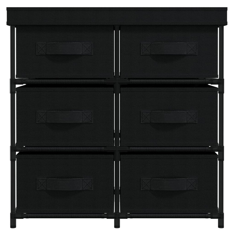 Opbergkast Met 6 Lades 55X29X55 Cm Staal Zwart