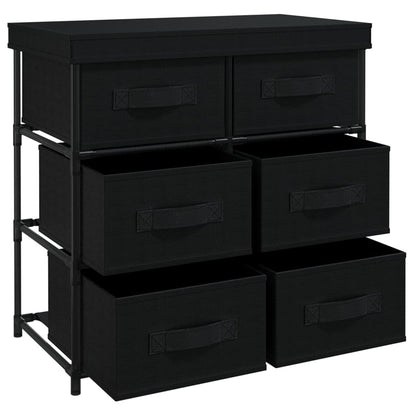 Opbergkast Met 6 Lades 55X29X55 Cm Staal Zwart
