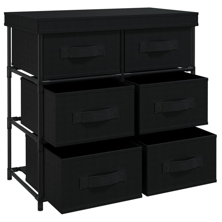 Opbergkast Met 6 Lades 55X29X55 Cm Staal Zwart