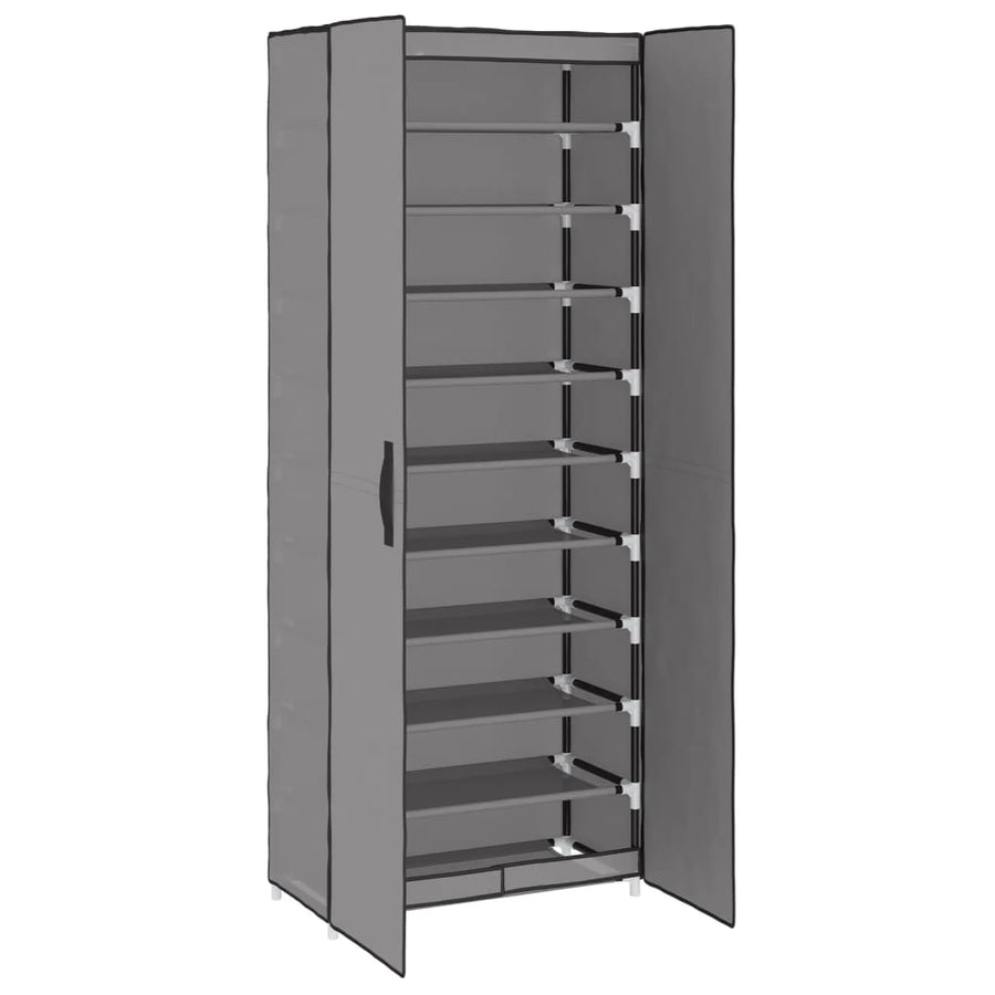 Schoenenkast 60X30X166 Cm Stof Grijs