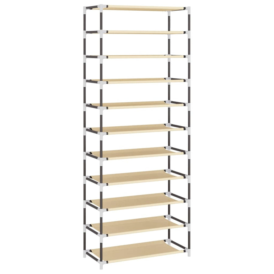 Schoenenkast Stof Kleurig 60 x 30 x 166 cm Crème