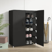 Schoenenkast 60x28x90 cm stof zwart