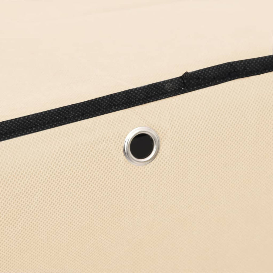 Schoenenkast 60X28X90 Cm Stof Crèmekleurig