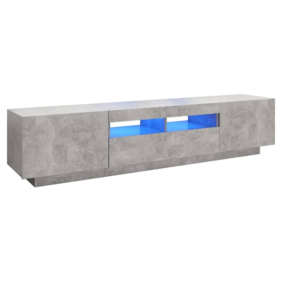Tv-Meubel Met Led-Verlichting 80X35X40 Cm Betongrijs