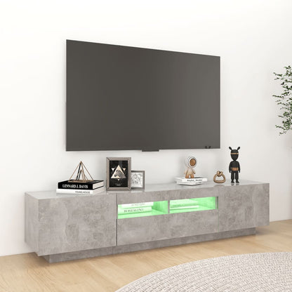 Tv-Meubel Met Led-Verlichting 80X35X40 Cm Betongrijs