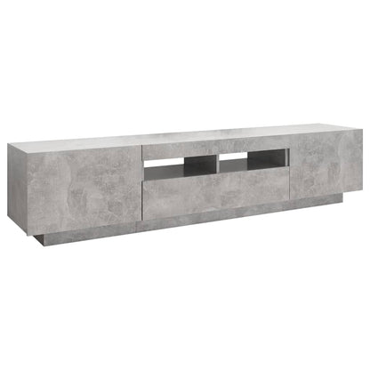 Tv-Meubel Met Led-Verlichting 80X35X40 Cm Betongrijs