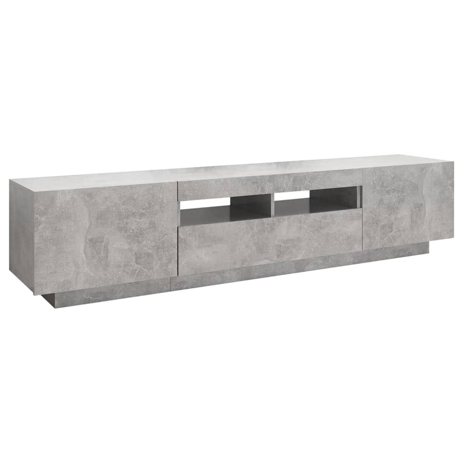 Tv-Meubel Met Led-Verlichting 80X35X40 Cm Betongrijs