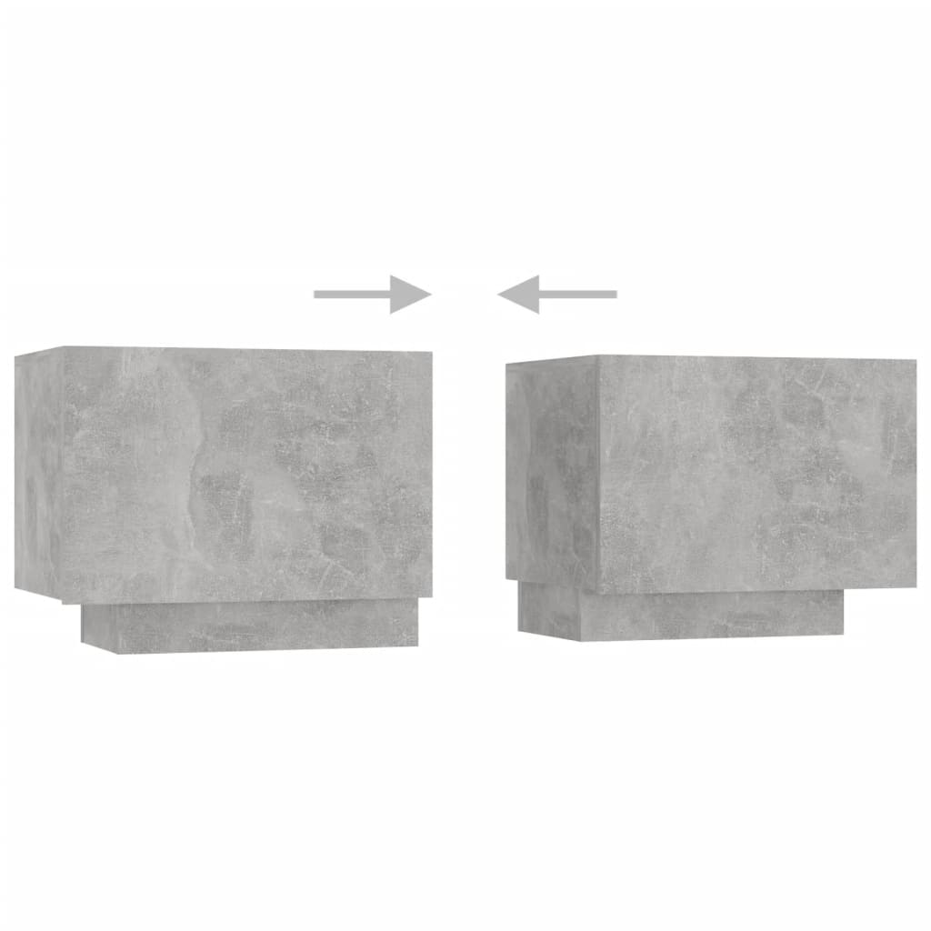 Tv-Meubel Met Led-Verlichting 80X35X40 Cm Betongrijs