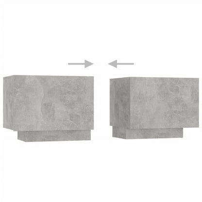 Tv-Meubel Met Led-Verlichting 80X35X40 Cm Betongrijs