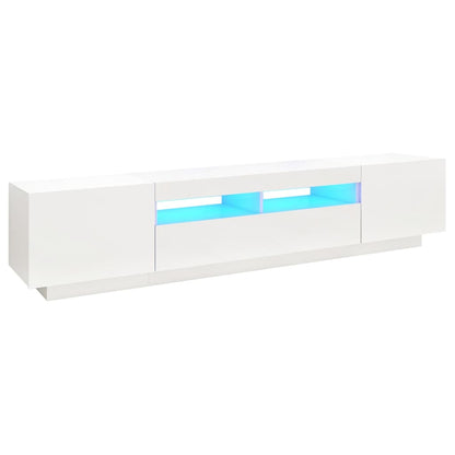 Tv-Meubel Met Led-Verlichting 200X35X40 Cm Wit