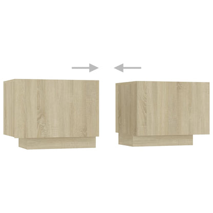 Tv-meubel met LED-verlichting 260x35x40 cm sonoma eikenkleurig Sonoma eiken
