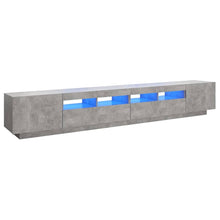 Tv-meubel met LED-verlichting 260x35x40 cm betongrijs Betongrijs