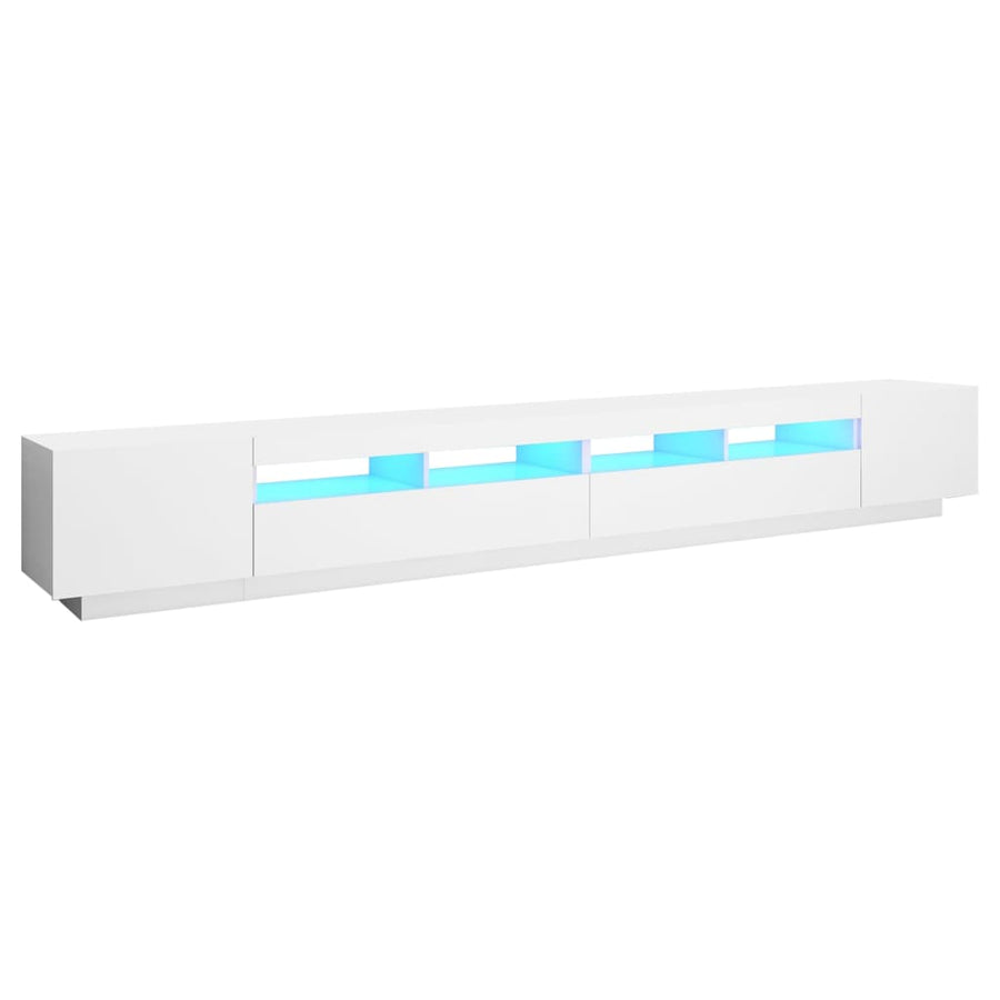 Tv-Meubel Met Led-Verlichting 300X35X40 Cm Wit