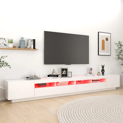 Tv-Meubel Met Led-Verlichting 300X35X40 Cm Wit