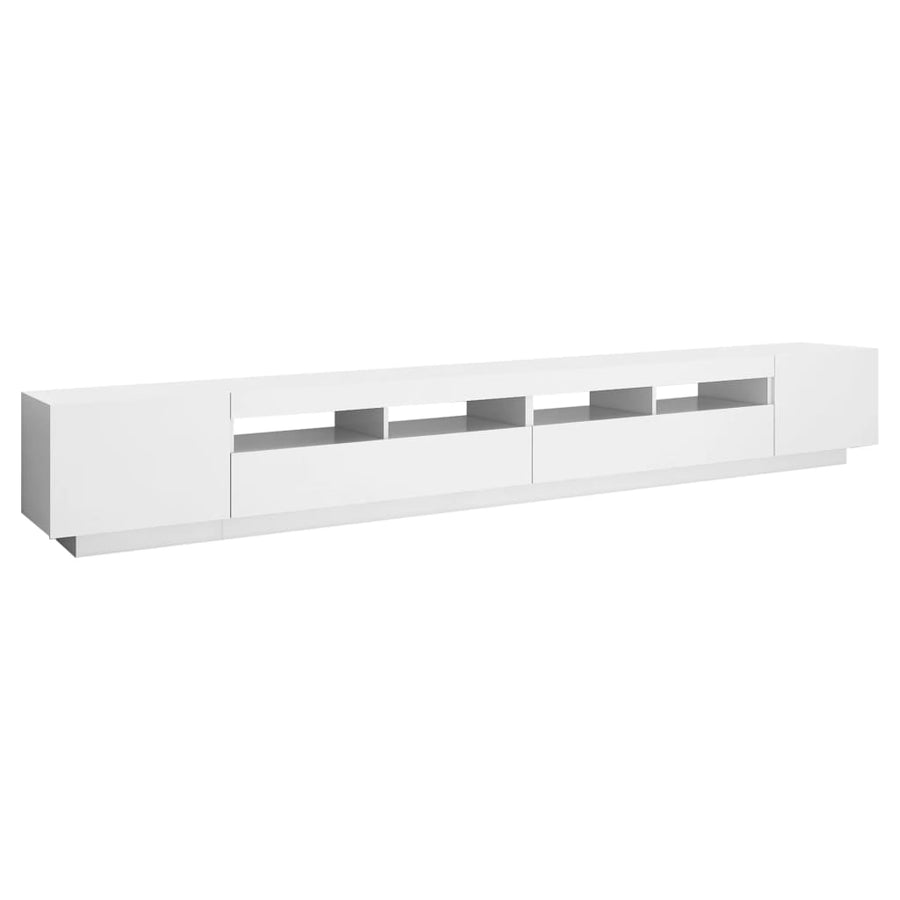 Tv-Meubel Met Led-Verlichting 300X35X40 Cm Wit