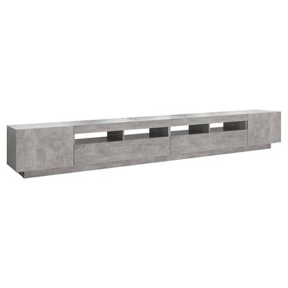 Tv-Meubel Met Led-Verlichting 300X35X40 Cm Betongrijs