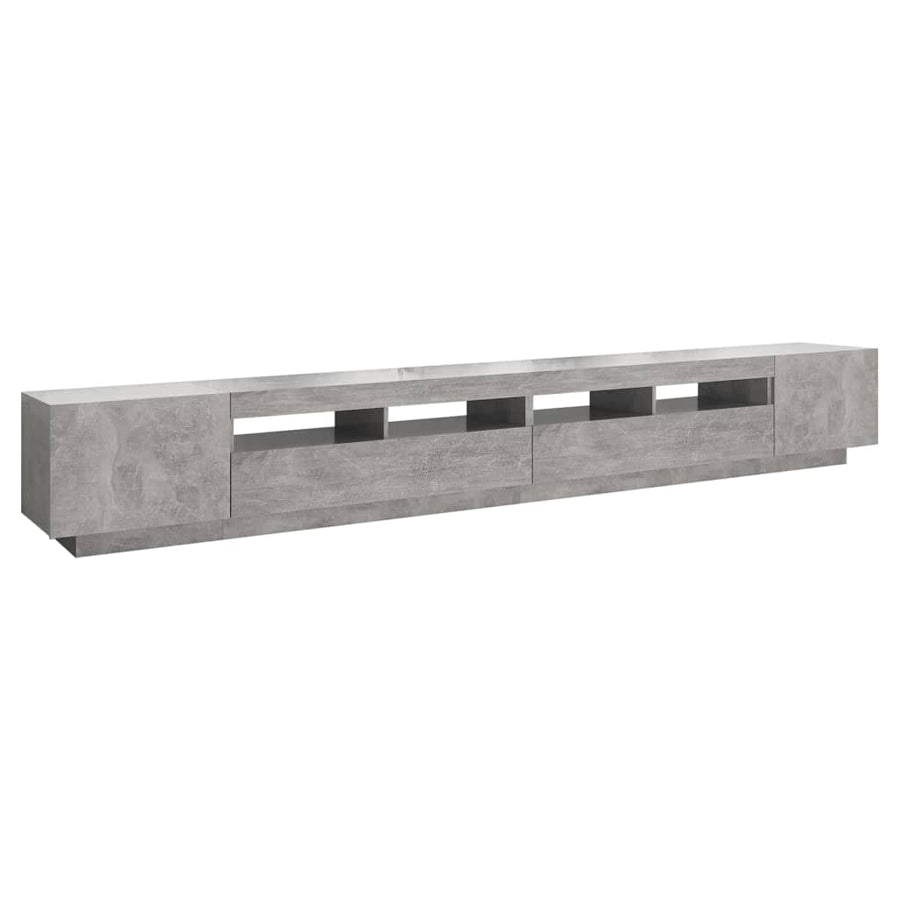 Tv-Meubel Met Led-Verlichting 300X35X40 Cm Betongrijs