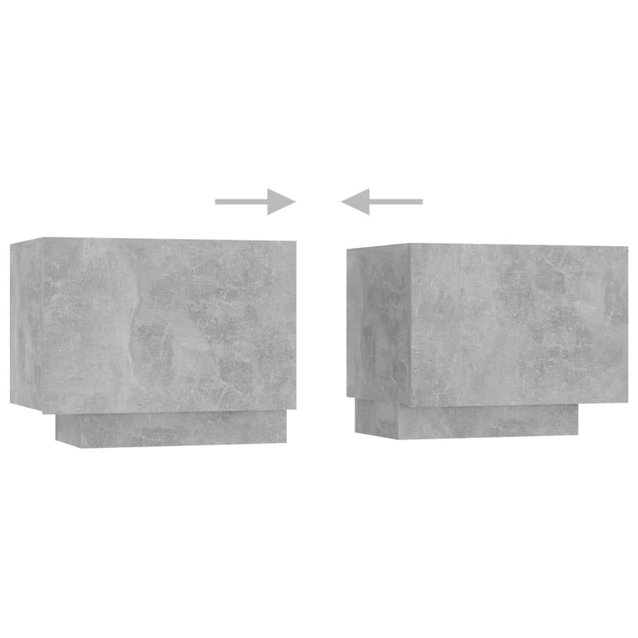 Tv-Meubel Met Led-Verlichting 300X35X40 Cm Betongrijs