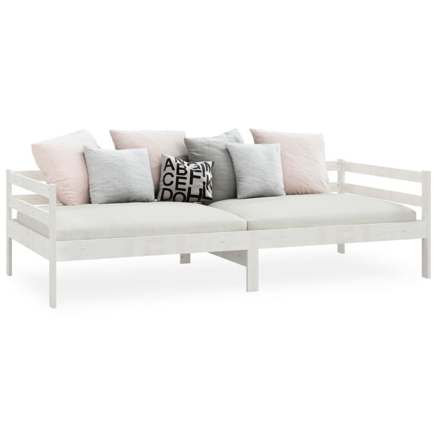 Slaapbank Massief Grenenhout 90X200 Cm Wit