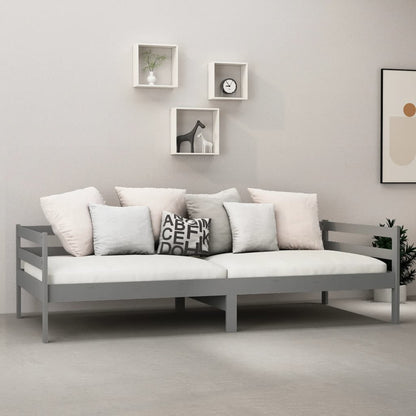 Slaapbank Massief Grenenhout 90X200 Cm Grijs